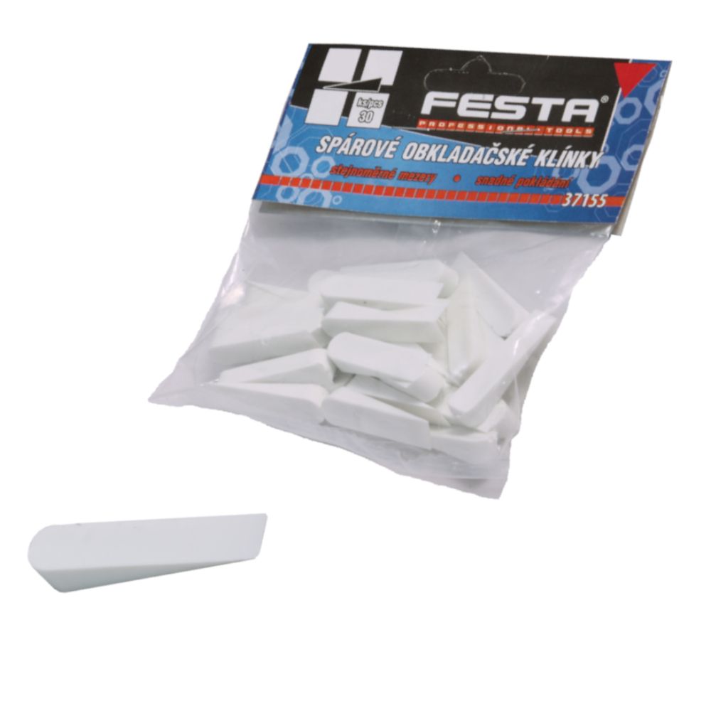 FESTA 37156 Klínky obkladačské plastové, 0 - 4mm, balení 100ks