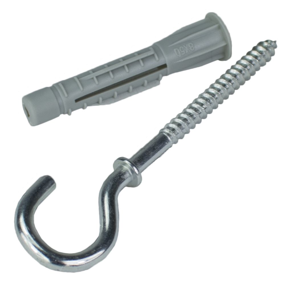 Hák s vrutem a límcem, 65 x 3,2mm, ZN + hmoždinka 5031.064 0.006 Kg ŽELEZÁŽŘSTVÍ Sklad4 KB- 5031064