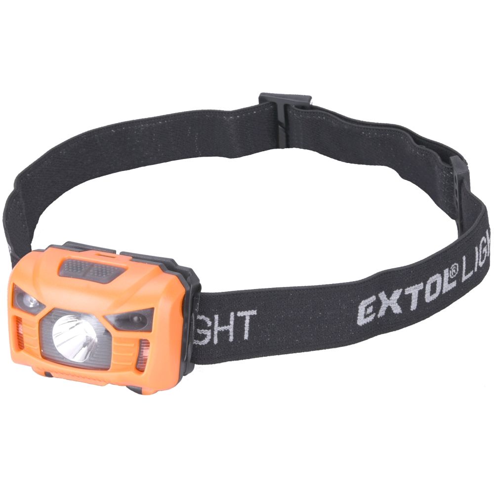 EXTOL LIGHT 43180 Čelová LED svítilna, 3W LED, 100lm, se senzorem