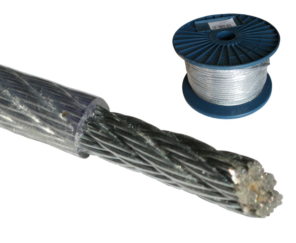 LEVIOR 51108 Lanko ocelové potažené, ZN+PVC, 2,0mm, bal. 200m, (6x7+FC)