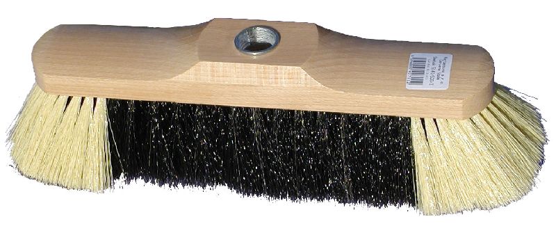 Smeták dřevěný lakovaný 5141/533/Z, se závitem, délka 28,5cm, vlákno směs, bez násady