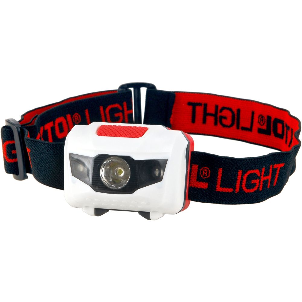 EXTOL LIGHT 43102 Čelová LED svítilna, 1W LED, 40lm, bílá + červená