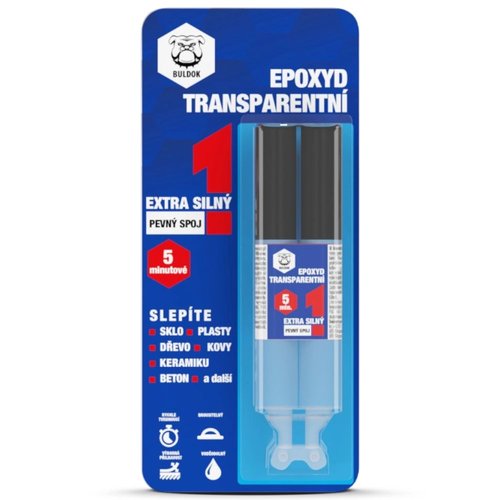 Epoxidov lepidlo, transparentn, 28g, BULDOK