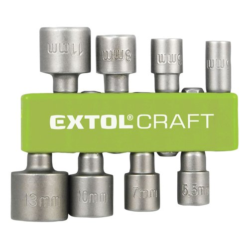 Kle nstrn HEX do vrtaky, 8ks, 1/4&quot;, CrV, EXTOL CRAFT