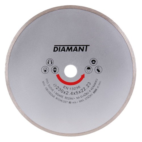 Kotou diamantov, pln, 230mm, 22,2mm
