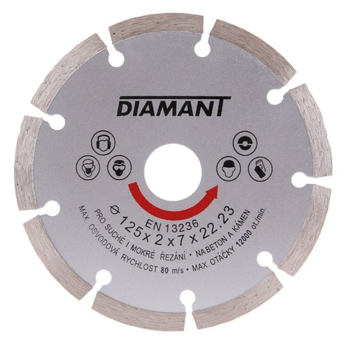 Kotou diamantov, segmentov, 125mm, 22,2mm, DIAMANT