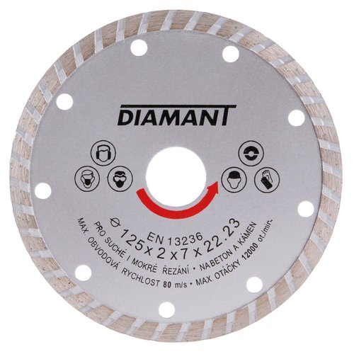 Kotou diamantov, TURBO, 125mm, 22,2mm