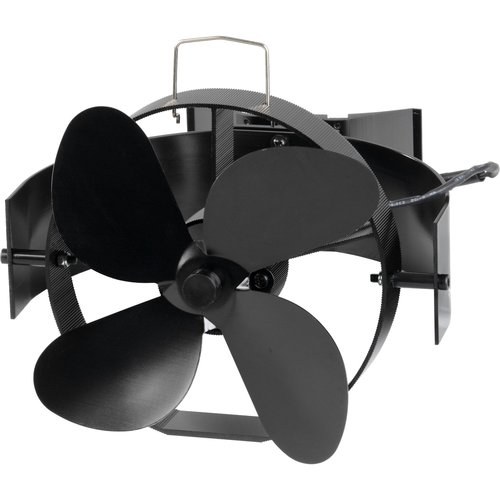 Krbov ventiltor na komn  pohnn teplem, 4-lopatkov, ern, Strend Pro