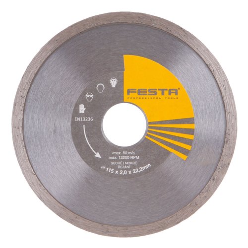 Kotou diamantov, pln, 115mm, 22,2mm, FESTA