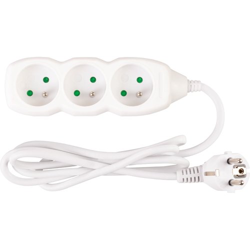 Prodluovac kabel, 1,5m, 3 zsuvky, 31 mm2, bl, STREND PRO