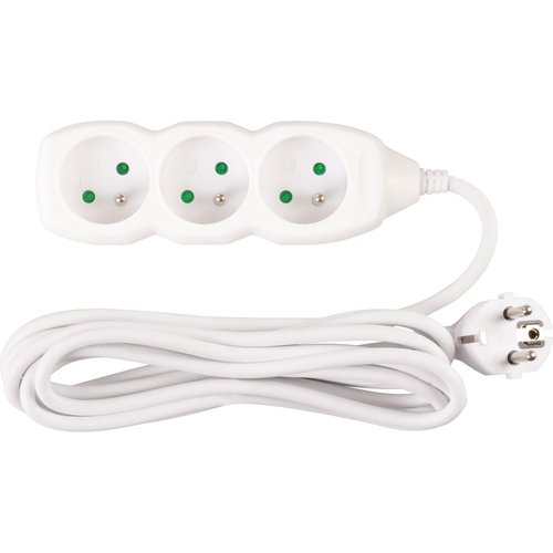 Prodluovac kabel, 3m, 3 zsuvky, 31 mm2, bl, STREND PRO