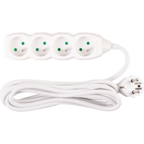 Prodluovac kabel, 3m, 4 zsuvky, 31 mm2, bl, STREND PRO