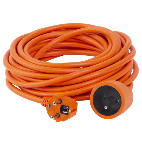 Kabel prodlužovací, 10m, 1 zás., 3x1,5mm, oranž., DG-YFB01, STREND PRO
