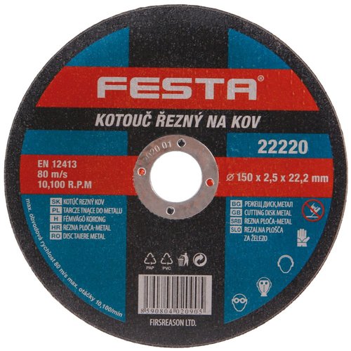Kotou ezn, 150 x 2,5mm, ocel, FESTA