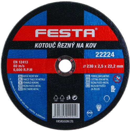 Kotou ezn FESTA, 230 x 2,5mm, ocel