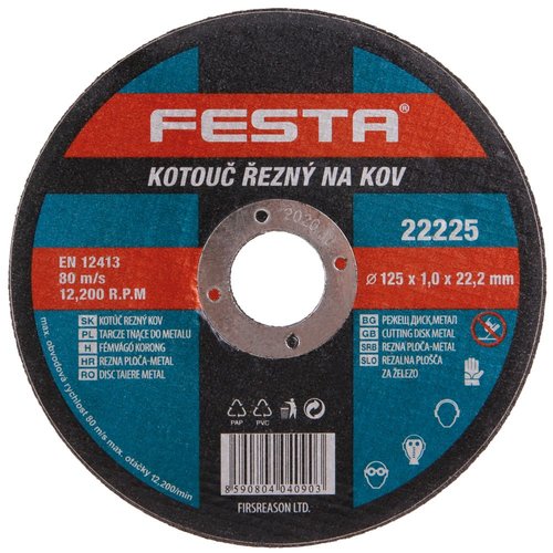 Kotou ezn FESTA, 125 x 1,0mm, ocel + nerez