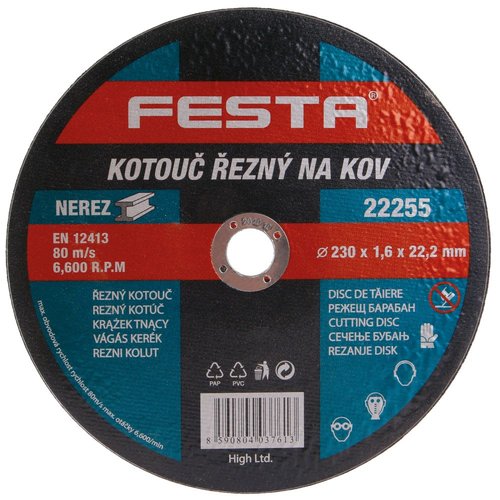 Kotou ezn, 230 x 1,6mm, ocel, FESTA