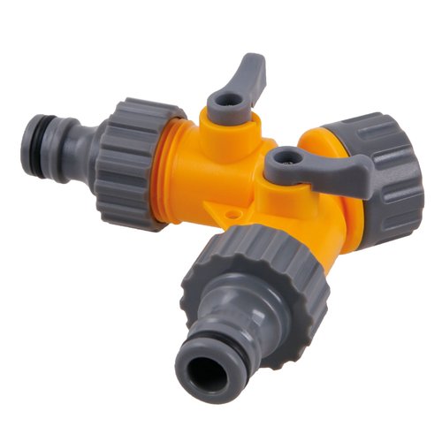 rouben plastov rozdvojka, sys. 1/2&quot;, 2x ventil, zvit vnitn 3/4&quot;, ROSA