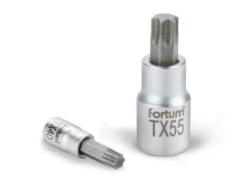 Gola hlavice 1/2&quot;, TORX zstrn, T45, CrV, FORTUM