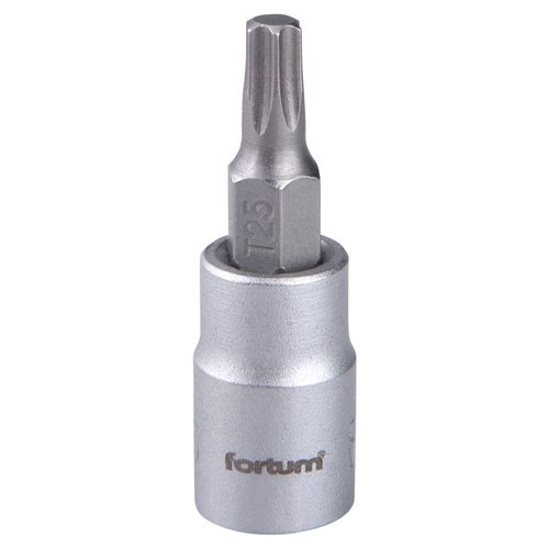 Gola hlavice 1/4&quot;, TORX zstrn, T25, CrV, FORTUM