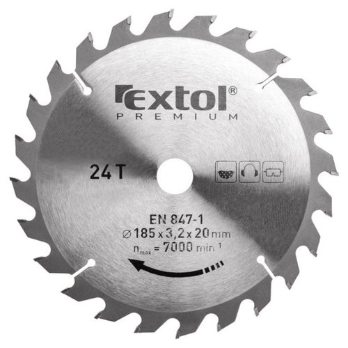 Kotou pilov, na devo, 184mm, 24 zub, 30mm, 3,0mm, TCT, EXTOL PREMIUM