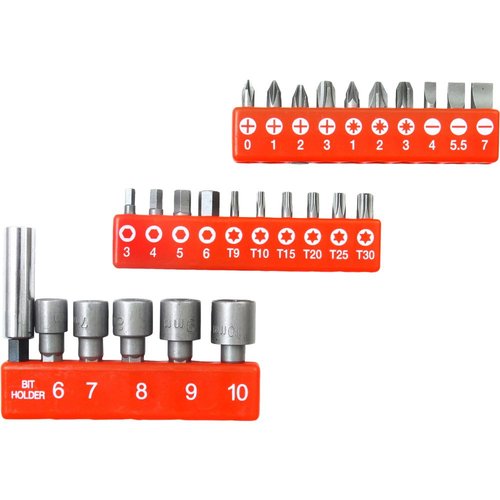 Sada bit a adaptr s magnet. drkem, 26ks, CrV, EXTOL PREMIUM