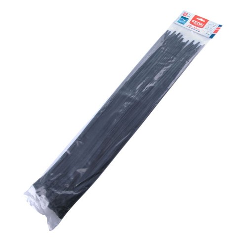 Psek stahovac,  600 x 8,8mm, nylon PA66, ern, balen 50ks, EXTOL PREMIUM
