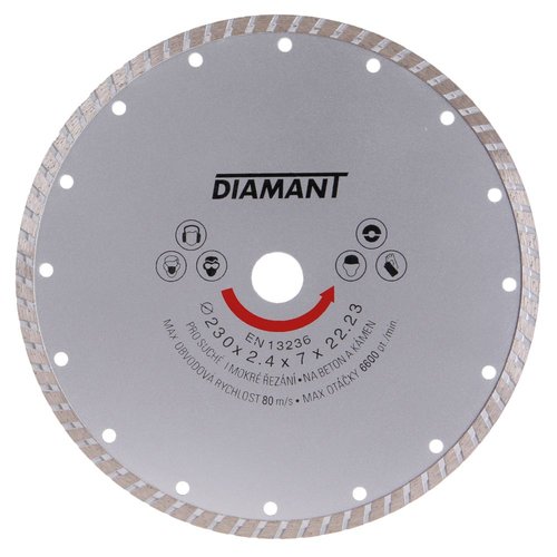 Kotou diamantov, TURBO, 230mm, 22,2mm, DIAMANT