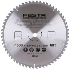 Kotou pilov, na devo, 500mm, 60 zub, 30mm, 4,0mm, TCT, FESTA