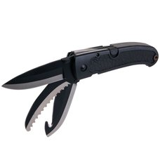 Nůž zavírací,  3 funkce, ocel, rukojeť plast+guma, 20,5cm, FESTA