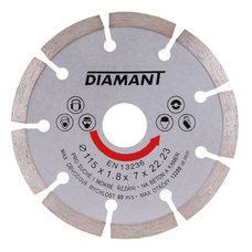 Kotou diamantov, segmentov, 115mm, 22,2mm, DIAMANT