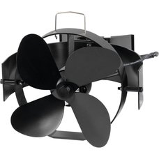 Krbov ventiltor na komn  pohnn teplem, 4-lopatkov, ern, Strend Pro
