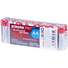 Baterie alkalick, AA (LR6), 1,5V, sada 20ks, STREND PRO