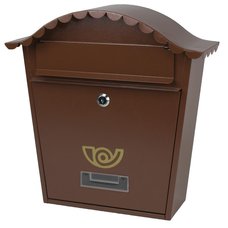 Poštovní schránka, ocel, hnědá, 36,5 x 36,5cm, NAPOLEON