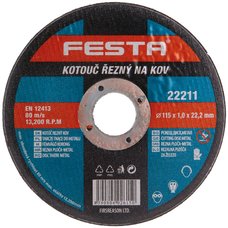 Kotou ezn FESTA, 115 x 1,0mm, ocel + nerez