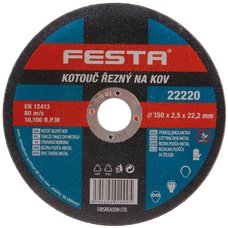 Kotou ezn FESTA, 150 x 2,5mm, ocel