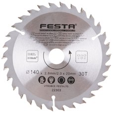 Kotou pilov, na devo, 140mm, 30 zub, 20/16mm, 2,8mm, TCT, FESTA