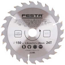 Kotou pilov, na devo, 150mm, 24 zub, 20/16mm, 2,8mm, TCT, FESTA