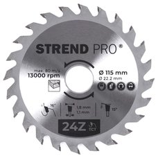 #Kotou pilov, na devo, 115mm, 24 zub, 22,2mm, TCT, STREND PRO