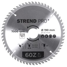 Kotou pilov, na devo, 190mm, 60 zub, 30/20mm, 2,4mm, TCT, STREND PRO