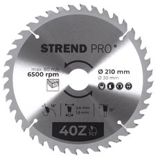 Kotou pilov, na devo, 210mm, 40 zub, 30/20mm, 2,6mm, TCT, STREND PRO