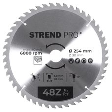 Kotou pilov, na devo, 254mm, 48 zub, 30/20mm, 3,0mm, TCT, STREND PRO