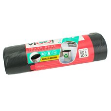 Odpadkov pytle  60L, 60x70cm, v roli 10ks, LDPE 24m, ern, viGO!