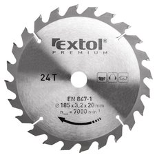 Kotou pilov, na devo, 184mm, 24 zub, 30mm, 3,0mm, TCT, EXTOL PREMIUM