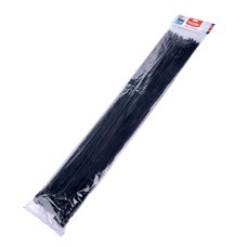 Psek stahovac,  900 x 12mm, nylon PA66, ern, balen 50ks, EXTOL PREMIUM