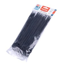 Psek stahovac rozepnac, 200 x 4,8mm, ern, nylon PA66, balen 100ks, EXTOL PREMIUM