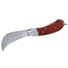 Nůž štěpařský, nerez, rukojeť dřevěná, 18,5cm, FESTA